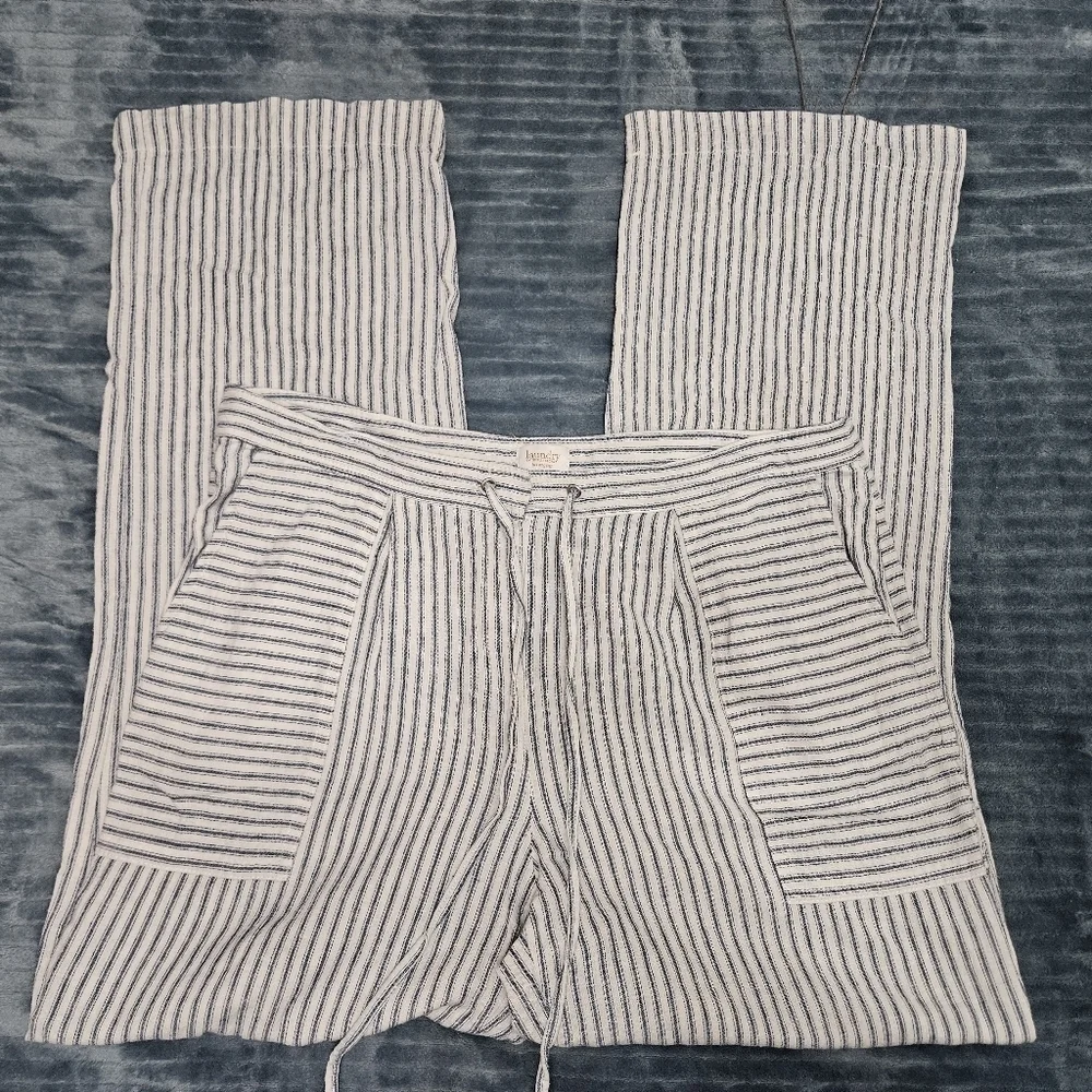 Womens Pinstriped Laundry By Shelli Segal Wide Leg Pants!
